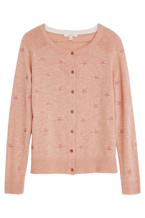 LULU EMBROIDERED CARDI  PINK 1