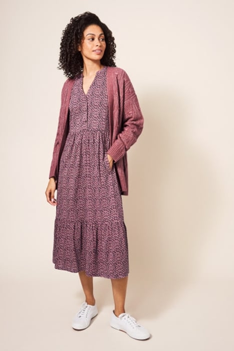 BELONGING STITCH CARDI  PINK 2