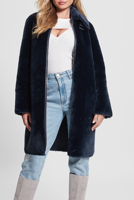 MARCIANO BY GUESS FLORA REVERSIBLE COA SECRET BLUE 1