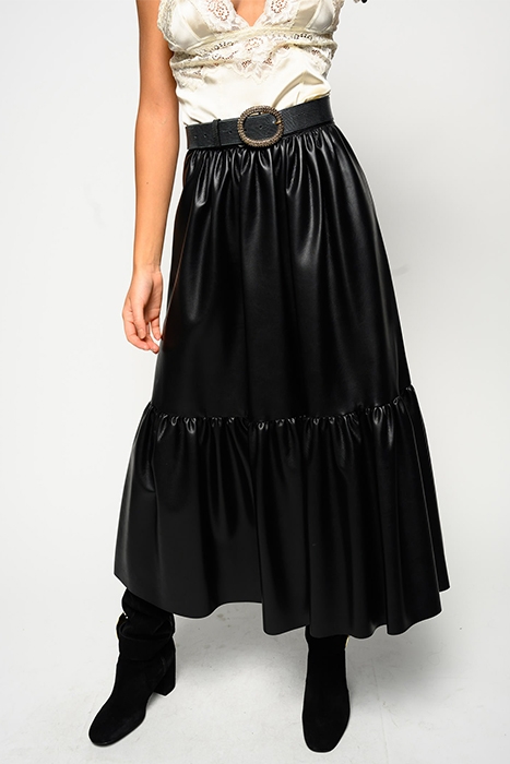 ASTERISMO 1 GONNA SIMILPELLE L BLACK 1