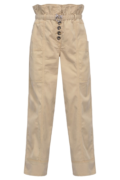 BOTANICA PANTALONE FLUIDO DIAG CROISSANT BEIGE 5