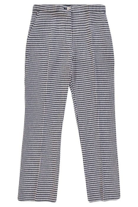 GAIO 4 PANTALONE VICHY STRETCH NAVY/ECRU 3