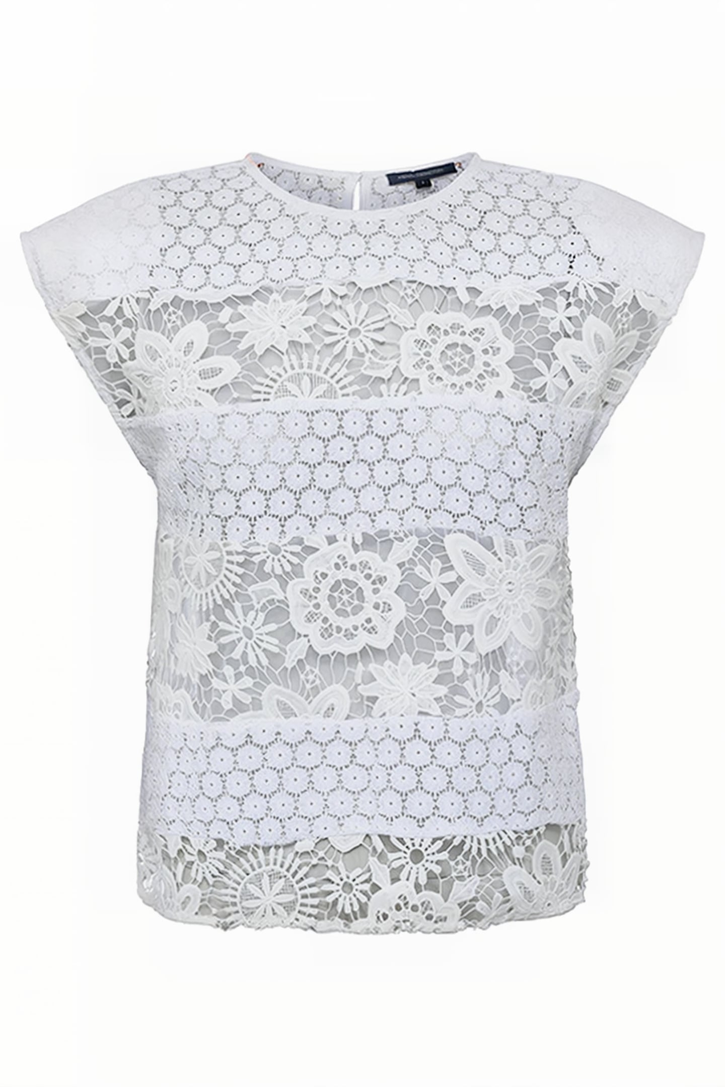 IXI LACE SHOULDER PAD TOP SUMMER WHITE 1