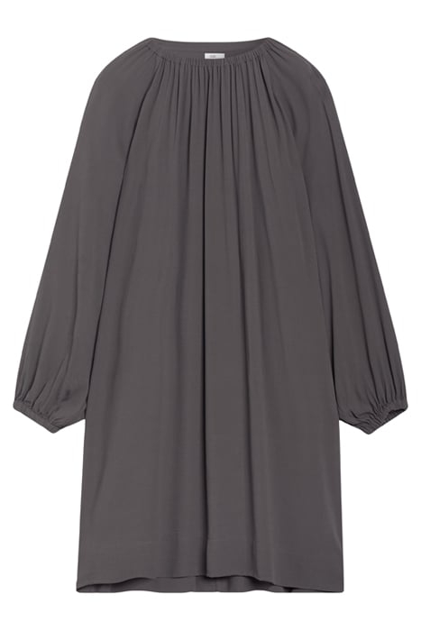 WOMEN GATHERED DRESS DARK NICKEL 4