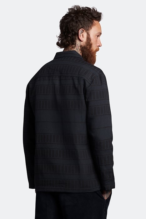 GRID OVERSHIRT DARK NAVY/JET BLACK 2