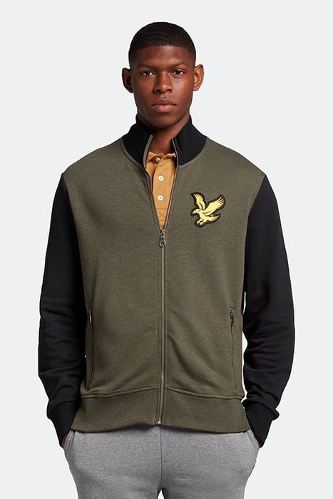 BLOCK MARL TRACK TOP OLIVE MARL/JET BLACK 1