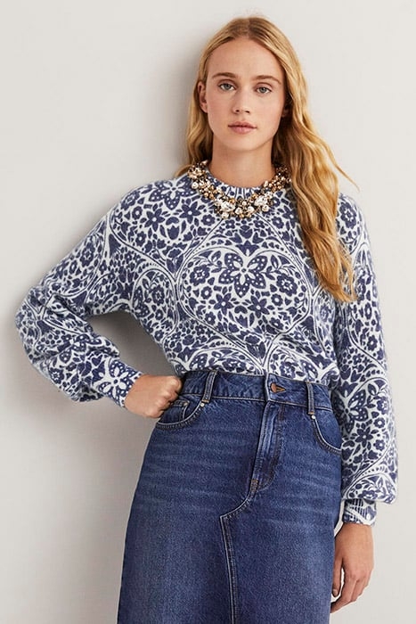 BLOUSON SLEEVE FLUFFY JUMPER FLR 1