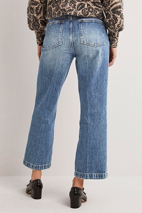 RIGID CROPPED FLARE JEANS GRN 2