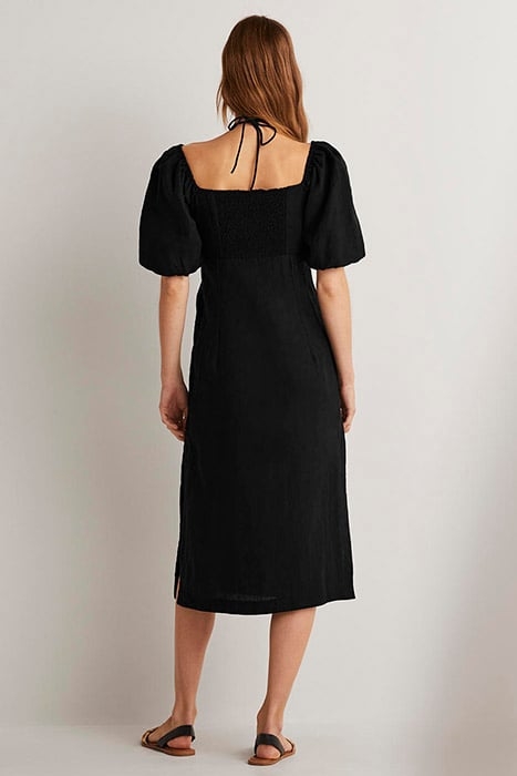 HALTERNECK CUTOUT COLUMN DRESS BLK 2