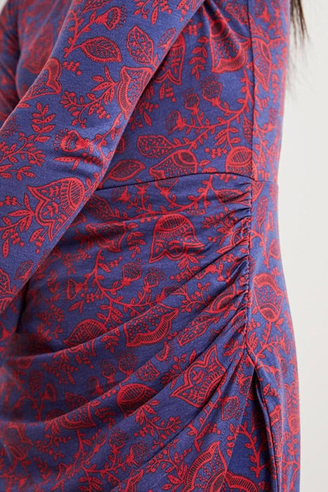 RUCHED JERSEY MINI DRESS BLU 4