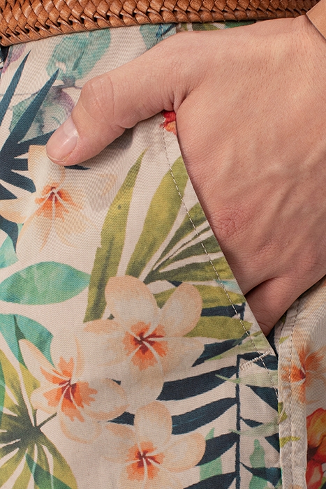 TROPIC FLOWERPRINT FANCY SHORT BROWN 5