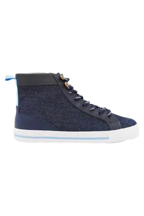 DENIM HIGH TOP TRAINER DARK BLUE 1