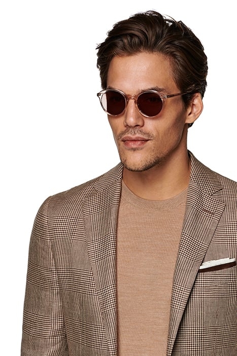 MID BROWN CHECKED HAVANA BLAZER 5