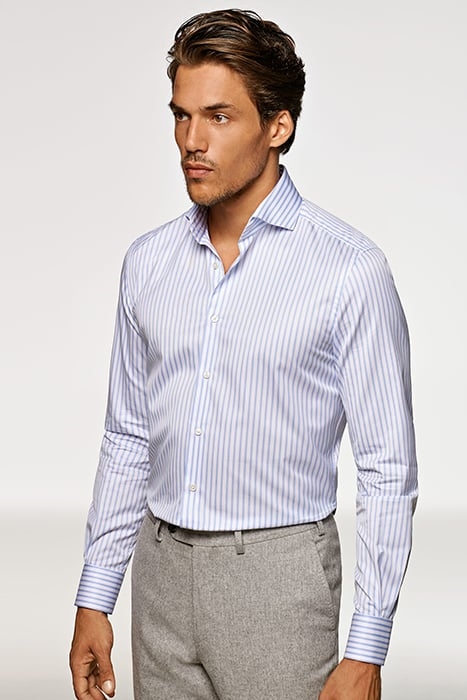 Light Blue Striped Slim Fit Shirt 1