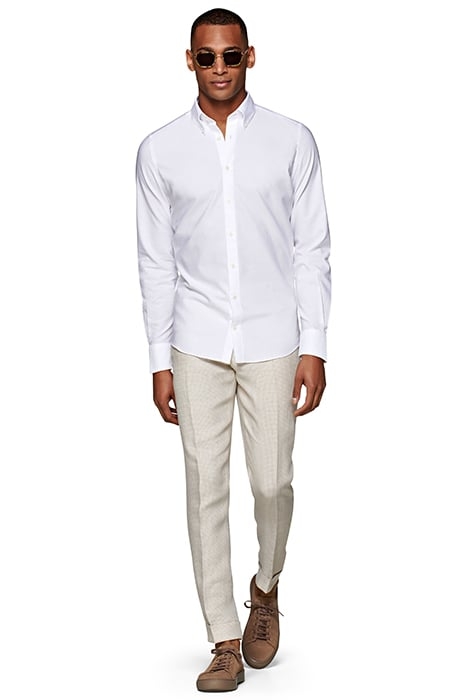 White Washed Oxford Slim Fit Shirt 3