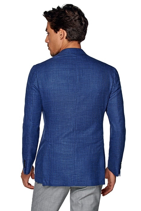 Mid Blue Houndstooth Havana Blazer 3