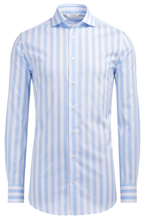 Light Blue Striped Poplin Extra Slim Fit Shirt 2
