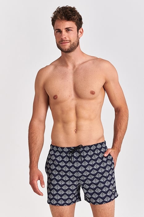 MEN SWIMSHORT PYRAMID 4-WAY STRETCH DARK NAVY BLUE 2