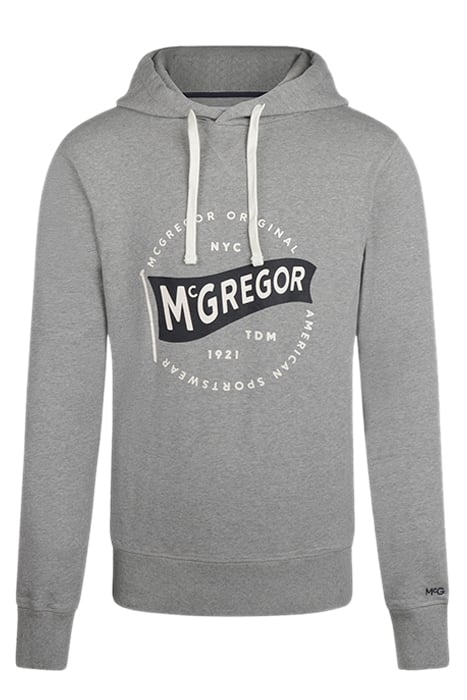 HOODY WITH GRAPHIC GREY MELANGE 1