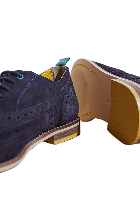 THISTLE LACE UP BROGUE NAVY MULTI 3