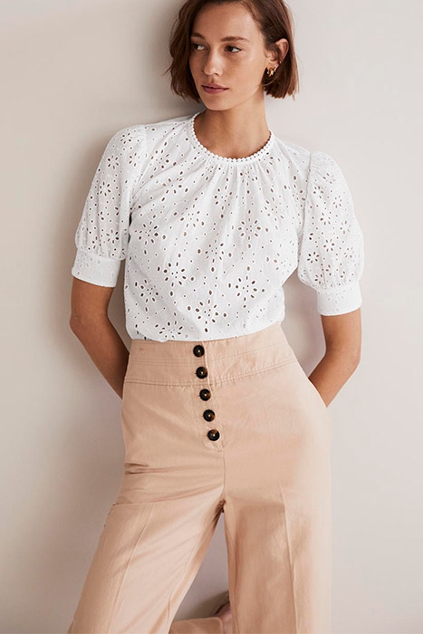 BRODERIE CUT-OUT DETAIL TOP WHT 1