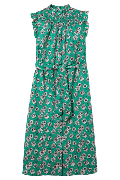 JANE SMOCKED MIDI SHIRT DRESS BLU 6