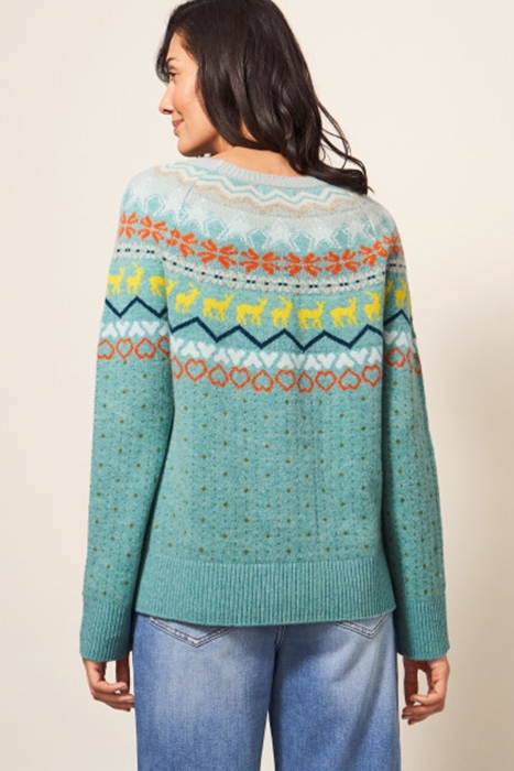 WINTERS WALK JUMPER TEAL 2
