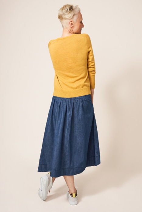 CHARLOTTE DENIM MIDI SKIRT MID DENIM 3