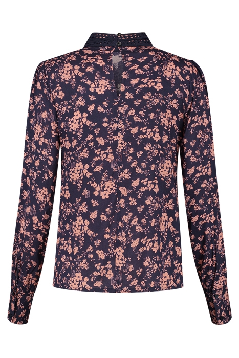 TAPE FLOWER BLOUSE BLUEBERRY 2