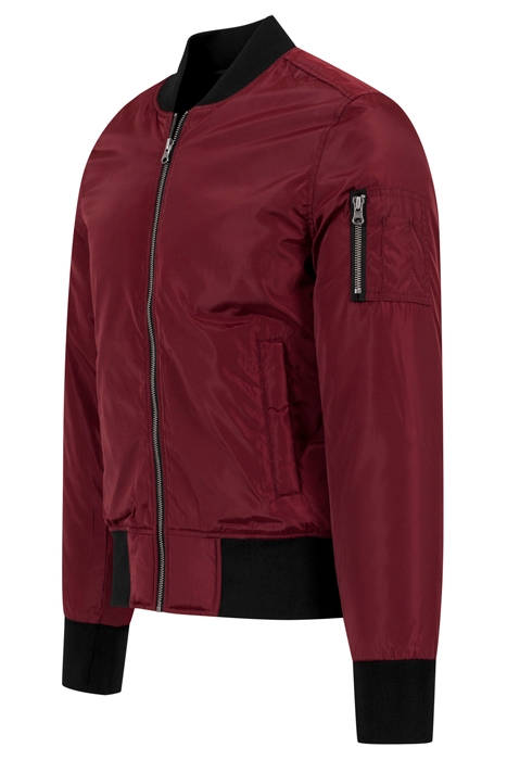 2-TONE BOMBER JACKET BURGUNDY/BLACK 6