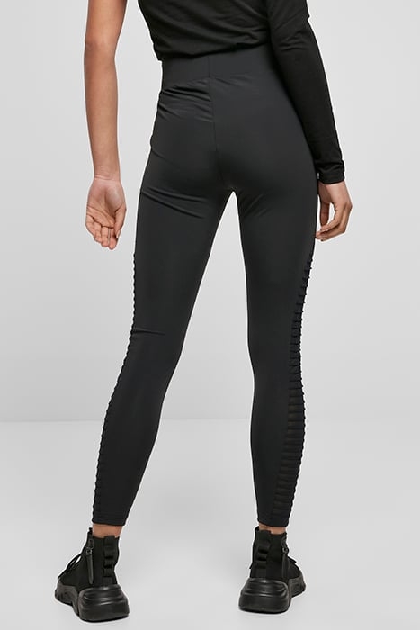 LADIES HIGHWAIST BIKER TECH MESH LEGGINGS BLACK 3