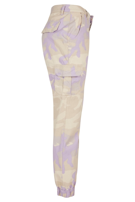 LADIES HIGH WAIST CAMO CARGO PANTS LILACCAMO 7