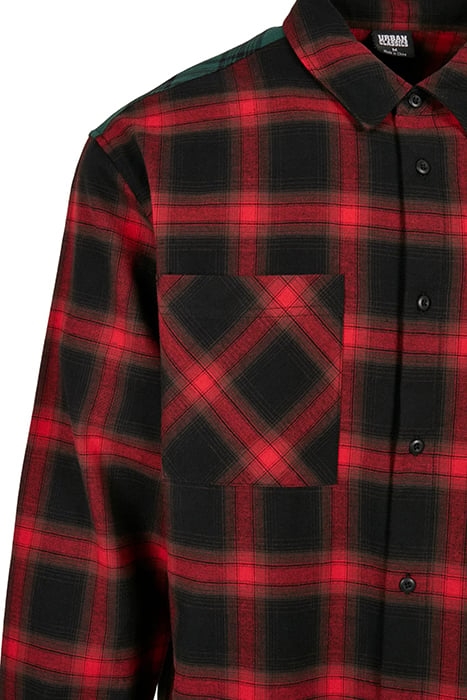 OVERSIZED MIX CHECK SHIRT BLACK/RED/GREEN 7