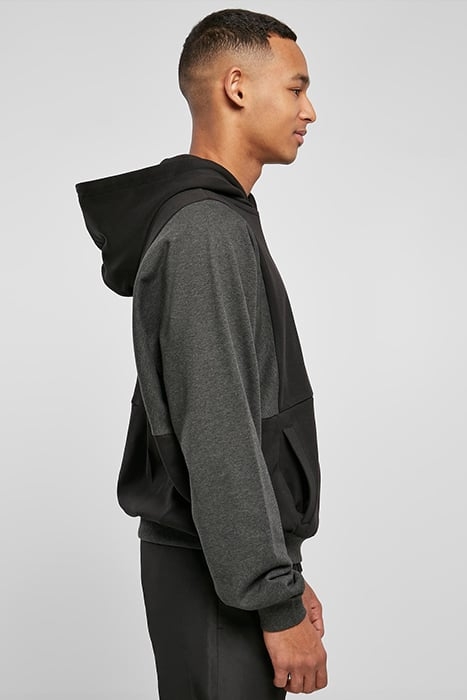 CUT ON SLEEVE HOODY BLACK/CHARCOAL 6