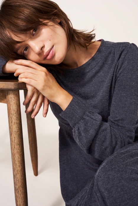 OLIVE WOOL MIX JERSEY DRE CHARC GREY 3