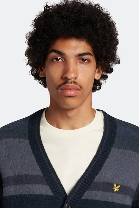 TEXTURED STRIPE CARDIGAN Z271 DARK NAVY 4