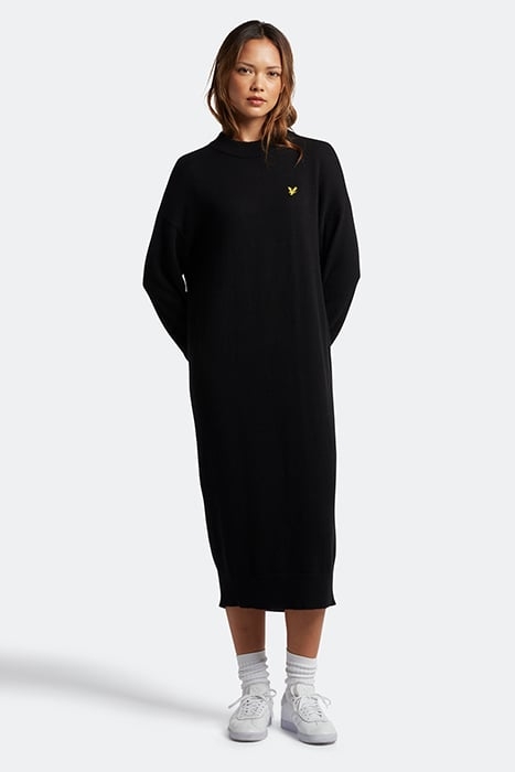 KNITTED JUMPER DRESS Z865 JET BLACK 1