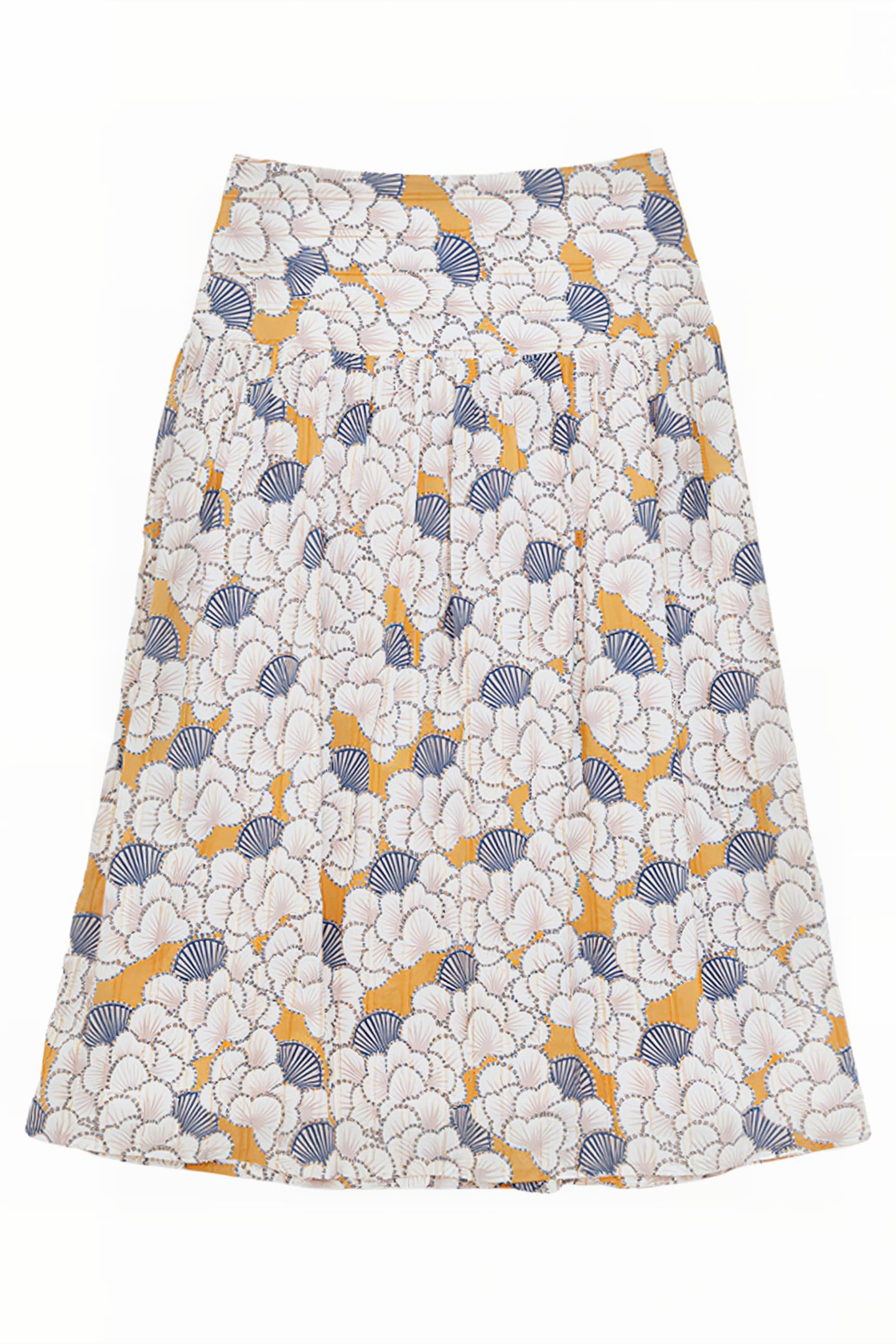AVA COTTON MIDI SKIRT YELLOW MULTI 6