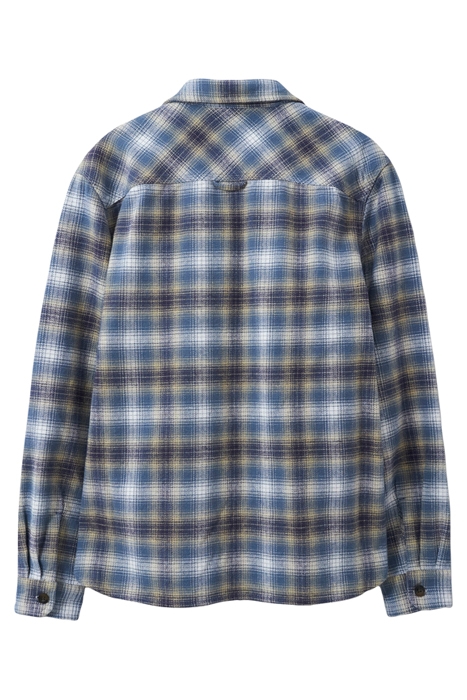 DARWEN CHECK OVERSHIRT MID BLUE 5