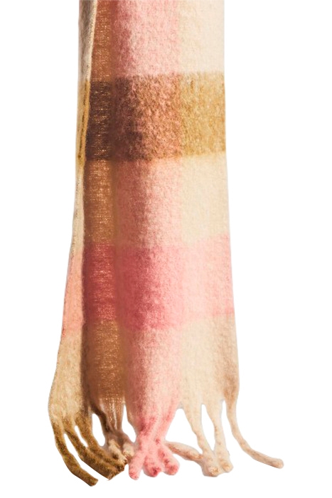 SHELLY BRUSHED CHECK SCARF TY PINK 3