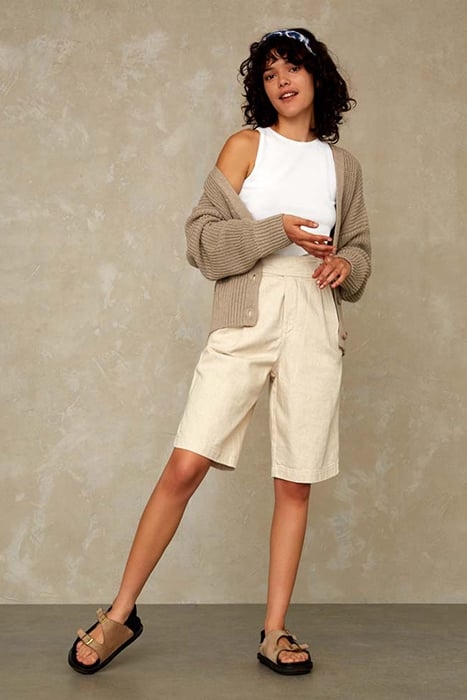 KALINDI SHORT ECRU HEMP 2