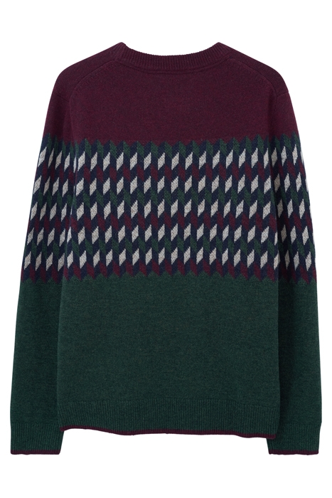 BAXTON PATTERN CREW DEEP RED 6