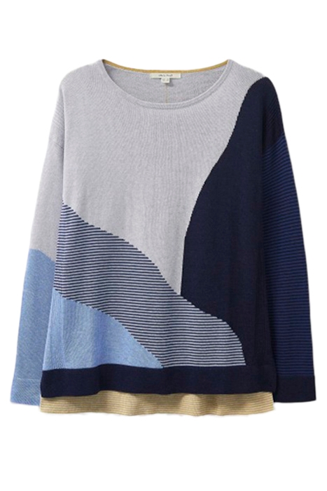 OLIVIA ABSTRACT JUMPER GREY MULTI 1