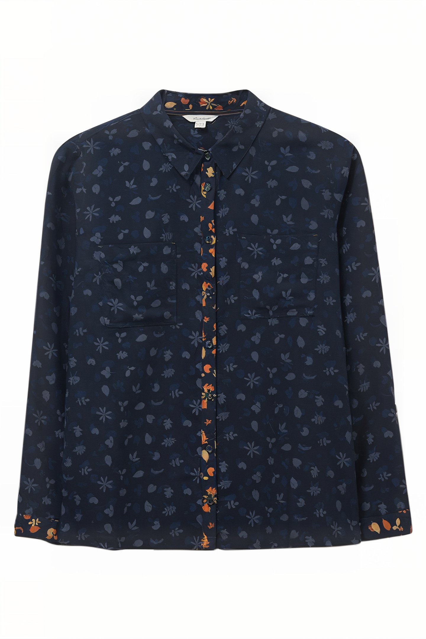 EMILIA ORGANIC PRINT SHIRT NAVY MULTI 1
