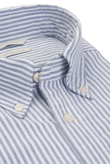 BLUE STRIPED SLIM FIT SHIRT 2