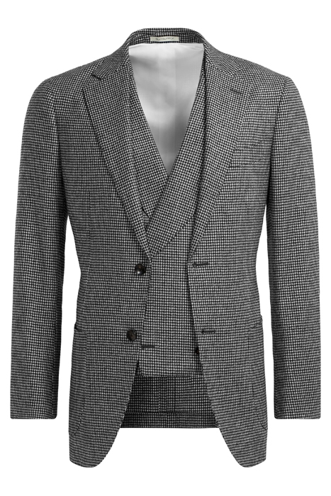 BLACK HOUNDSTOOTH THREE-PIECE HAVANA SUIT 8