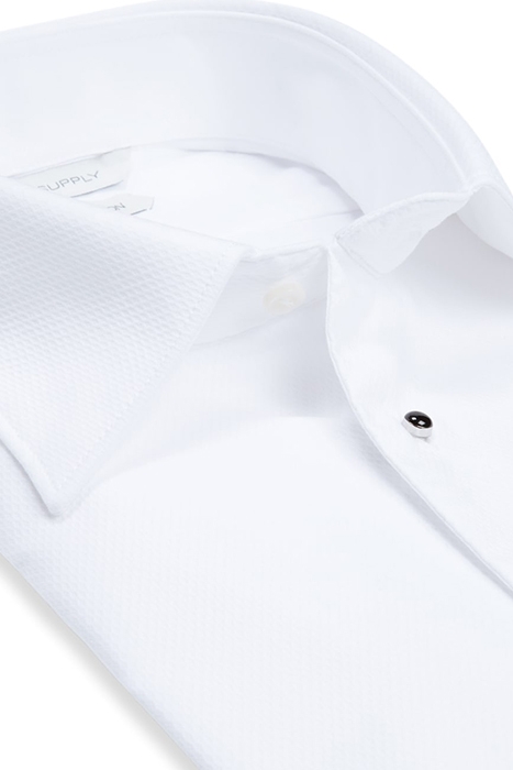 WHITE SLIM FIT TUXEDO SHIRT 5
