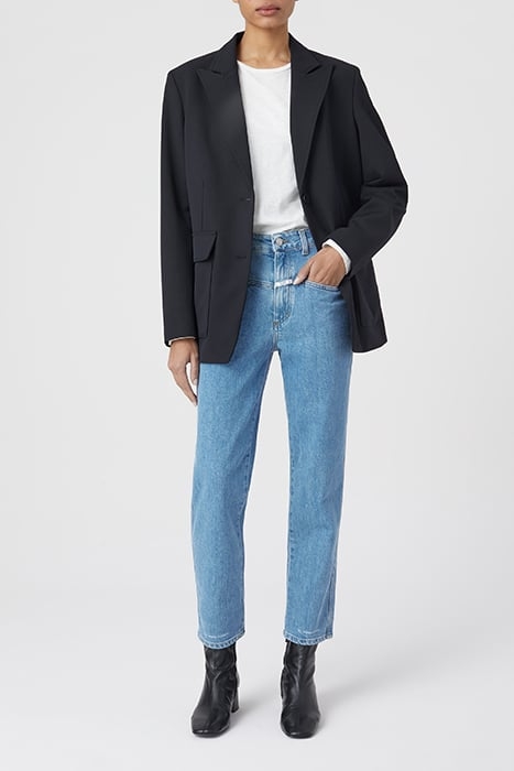 WOMEN PEDAL PUSHER JEANS MID BLUE 5