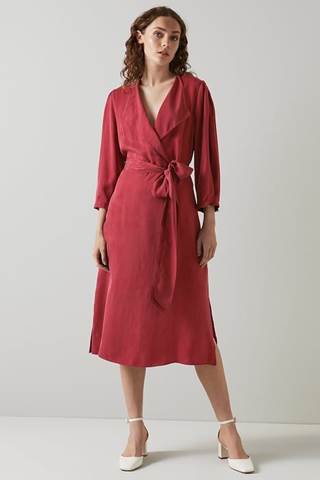 IRIS MIDI DRESS BURGUNDY 1