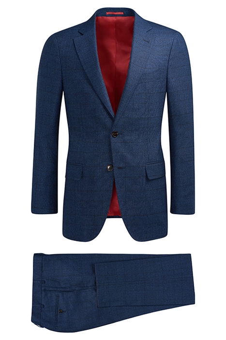 MID BLUE CHECKED SIENNA SUIT 2
